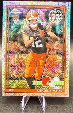Denzel Boston 2026 Topps Flagship 35th Anniversary Mojo Rookie Cleveland Browns